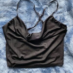 Cowl Neck Crop Top